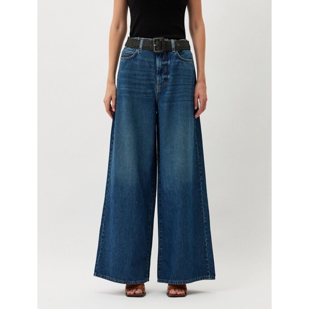 Weekend MaxMara | Abitata Blue Wide Leg Jeans - Picture 2 of 16